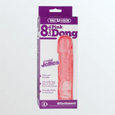 Vac-U-Lock 8" Crystal Jellies Pink Dong for Harnesses